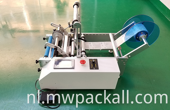 Wijn dubbele zijde sticker rond water semi automatische digitale fles etikettering printmachine